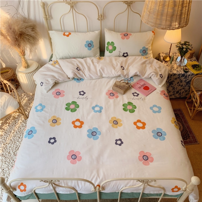 91家纺网 家纺一手货源 找家纺 昔可 2019新款13372全棉四件套 多彩花