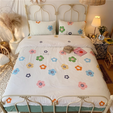 昔可 2019新款13372全棉四件套 多彩花