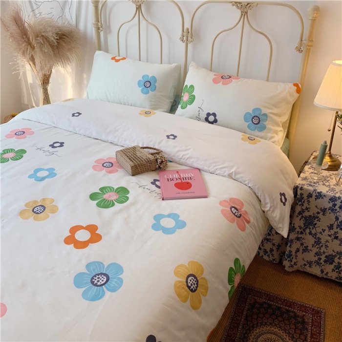 91家纺网 家纺一手货源 找家纺 昔可 2019新款13372全棉四件套 多彩花