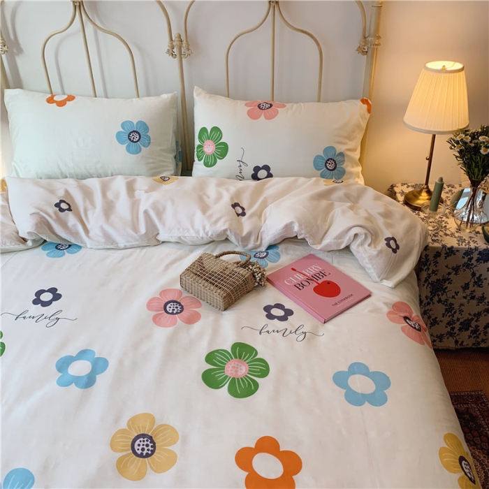 91家纺网 家纺一手货源 找家纺 昔可 2019新款13372全棉四件套 多彩花