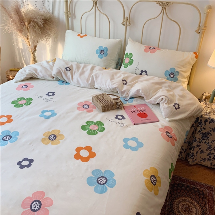 91家纺网 家纺一手货源 找家纺 昔可 2019新款13372全棉四件套 多彩花