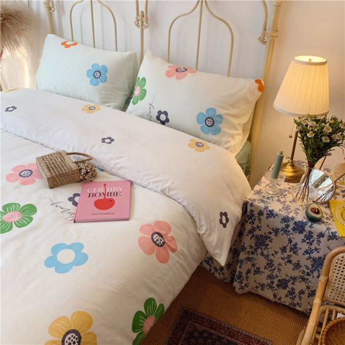 91家纺网 家纺一手货源 找家纺 昔可 2019新款13372全棉四件套 多彩花