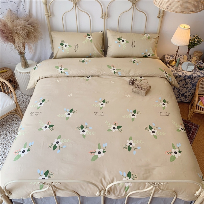 91家纺网 家纺一手货源 找家纺 昔可 2019新款13372全棉四件套 蝴蝶花
