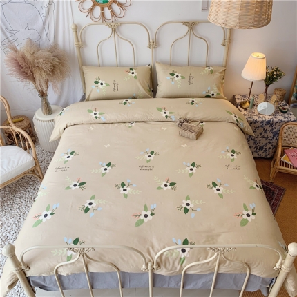 昔可 2019新款13372全棉四件套 蝴蝶花