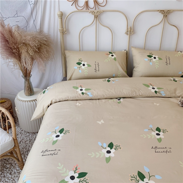 91家纺网 家纺一手货源 找家纺 昔可 2019新款13372全棉四件套 蝴蝶花