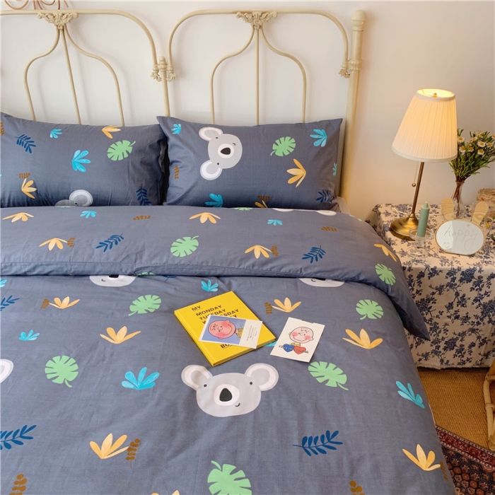 91家纺网 家纺一手货源 找家纺 昔可 2019新款13372全棉四件套 可爱考拉