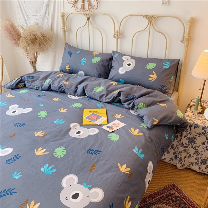 91家纺网 家纺一手货源 找家纺 昔可 2019新款13372全棉四件套 可爱考拉