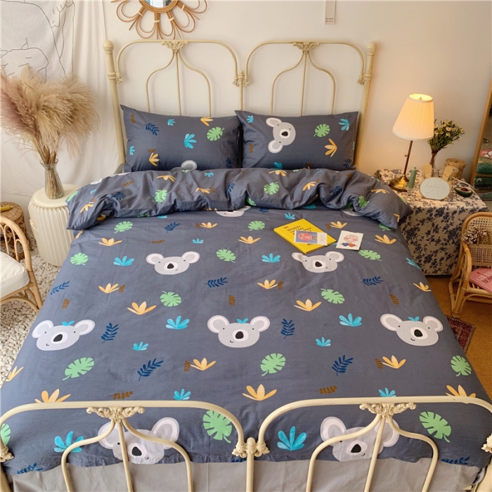 91家纺网 家纺一手货源 找家纺 昔可 2019新款13372全棉四件套 可爱考拉