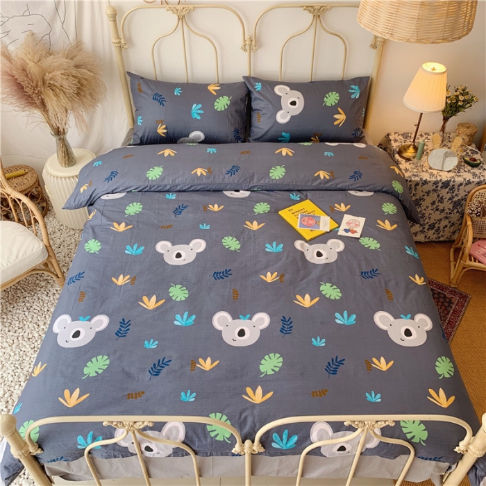 91家纺网 家纺一手货源 找家纺 昔可 2019新款13372全棉四件套 可爱考拉