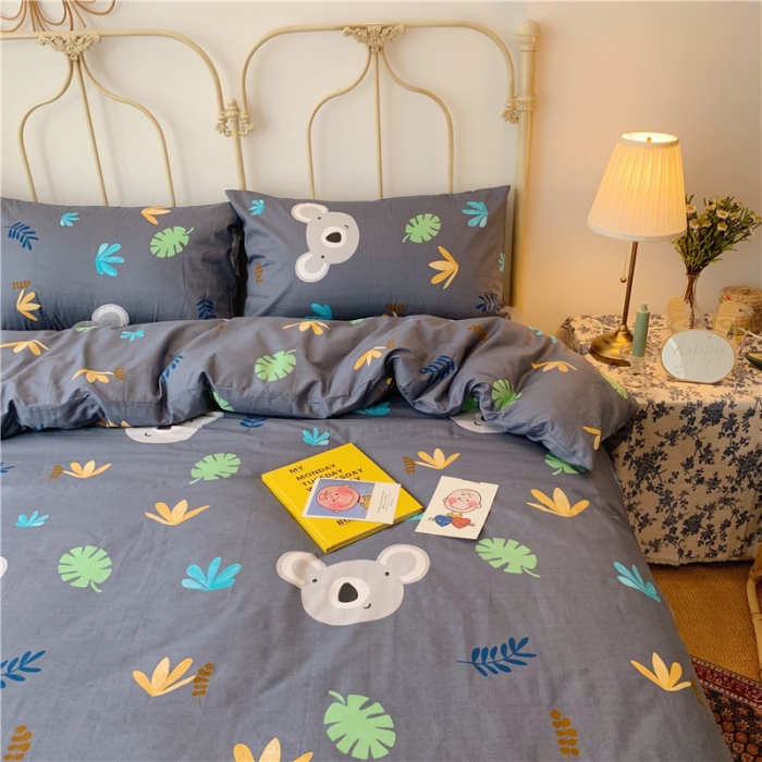 91家纺网 家纺一手货源 找家纺 昔可 2019新款13372全棉四件套 可爱考拉