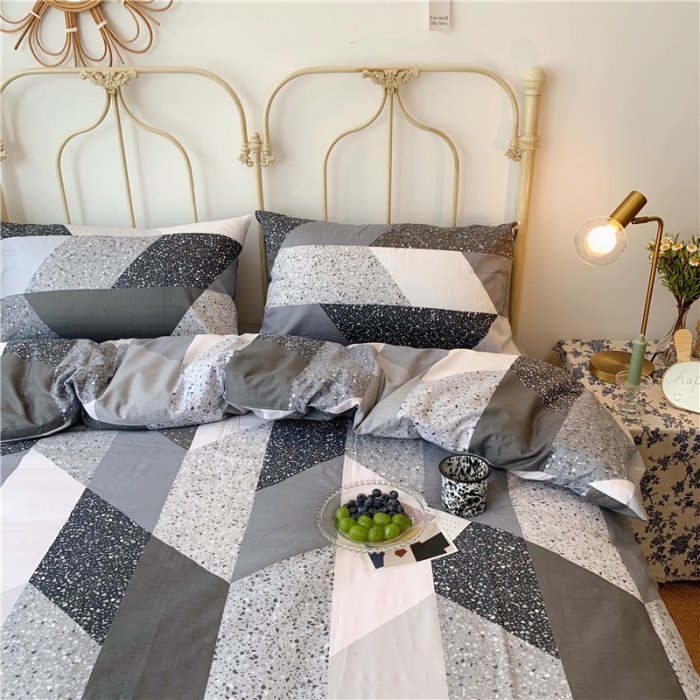 91家纺网 家纺一手货源 找家纺 昔可 2019新款13372全棉四件套 石英石