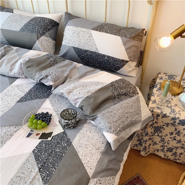 91家纺网 家纺一手货源 找家纺 昔可 2019新款13372全棉四件套 石英石