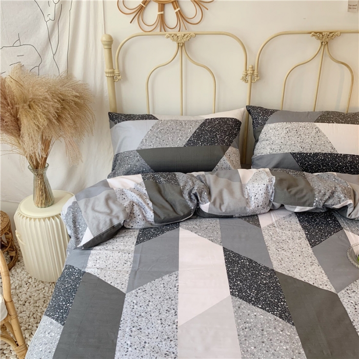 91家纺网 家纺一手货源 找家纺 昔可 2019新款13372全棉四件套 石英石