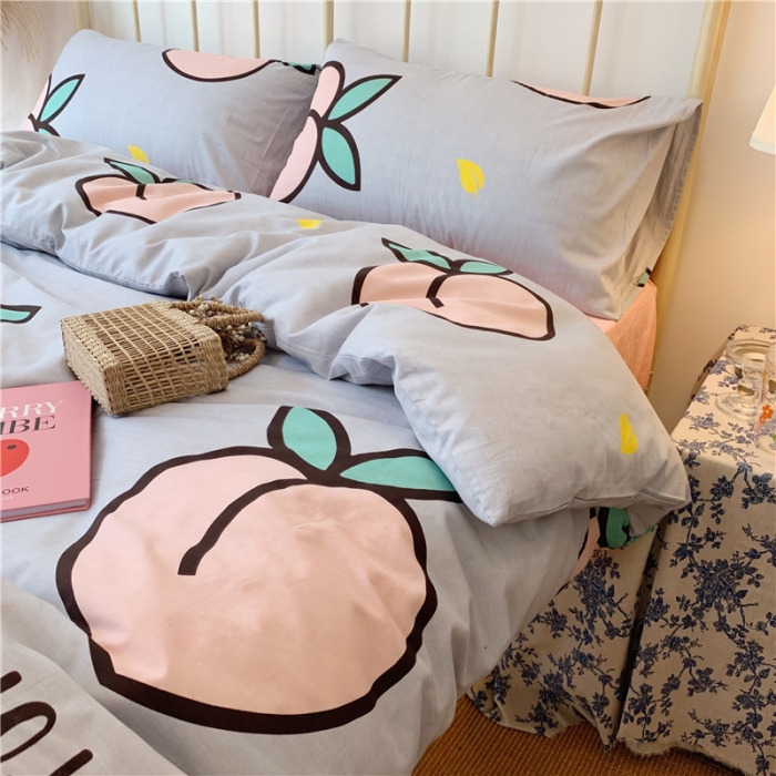 91家纺网 家纺一手货源 找家纺 昔可 2019新款13372全棉四件套 大蜜桃