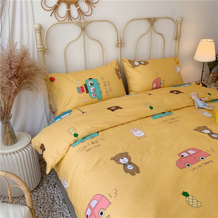 91家纺网 家纺一手货源 找家纺 昔可 2019新款13372全棉四件套 动物巴士