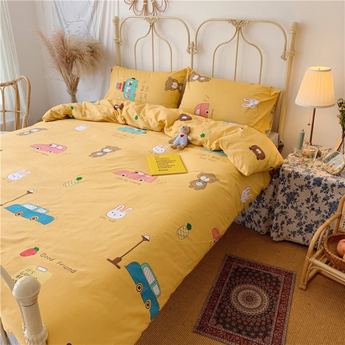 91家纺网 家纺一手货源 找家纺 昔可 2019新款13372全棉四件套 动物巴士