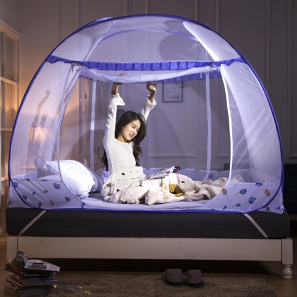 91家纺网 家纺一手货源 找家纺 （总）印季家纺 方顶钢丝蚊帐 郁金香