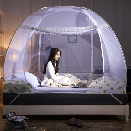 91家纺网 家纺一手货源 找家纺 （总）印季家纺 方顶钢丝蚊帐 郁金香