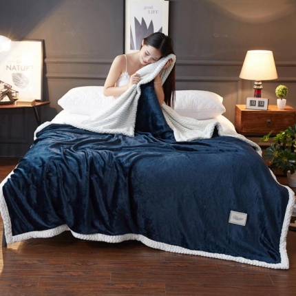 91家纺网 家纺一手货源 找家纺 （总）印季家纺 2021秋冬北欧双层毛毯