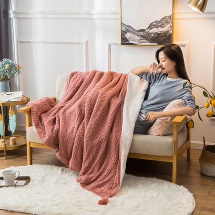 91家纺网 家纺一手货源 找家纺 （总）印季家纺 2021印季多彩高密针织羊羔绒毛毯