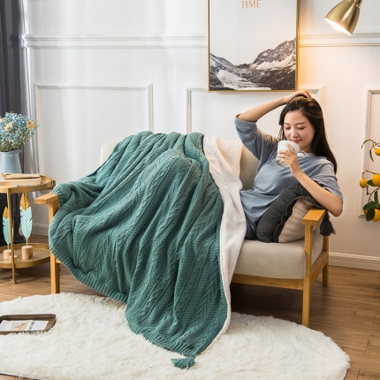 91家纺网 家纺一手货源 找家纺 （总）印季家纺 2021印季多彩高密针织羊羔绒毛毯