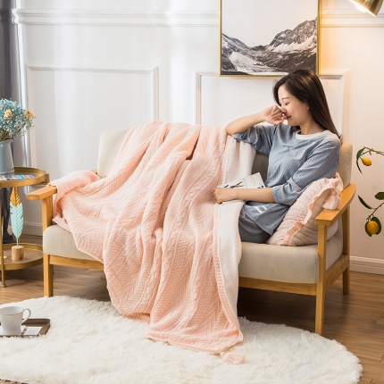 91家纺网 家纺一手货源 找家纺 （总）印季家纺 2021印季多彩高密针织羊羔绒毛毯