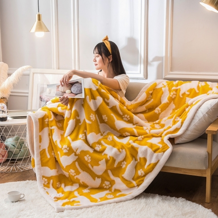 91家纺网 家纺一手货源 找家纺 （总）印季家纺 2021新款提花立体舒棉绒毛毯