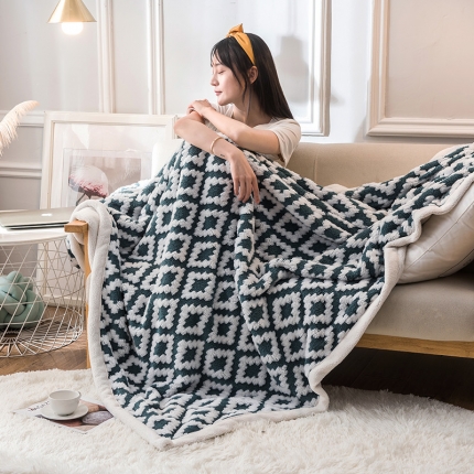 91家纺网 家纺一手货源 找家纺 （总）印季家纺 2021新款提花立体舒棉绒毛毯