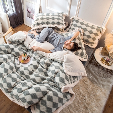 91家纺网 家纺一手货源 找家纺 （总）印季家纺 2024新款提花立体舒棉绒四件套