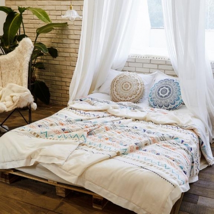 91家纺网 家纺一手货源 找家纺 （总）丽笙家纺 天丝棉麻印花夏被文艺风格