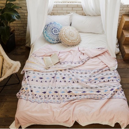 91家纺网 家纺一手货源 找家纺 （总）丽笙家纺 天丝棉麻印花夏被文艺风格