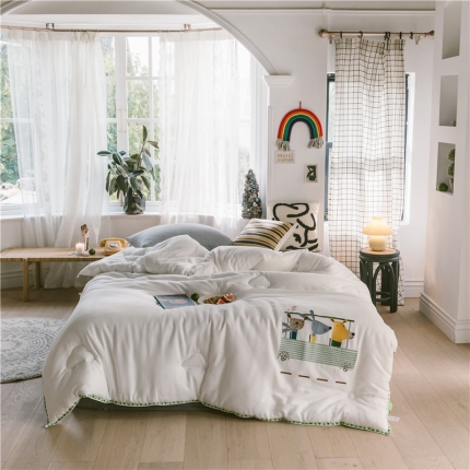 91家纺网 家纺一手货源 找家纺 （总）丽笙 2019儿童刺绣系列A类抗菌春秋被冬被风格3