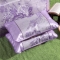 91家纺网 家纺一手货源 找家纺 启发毛毯提花冰丝席满屋花丛紫色