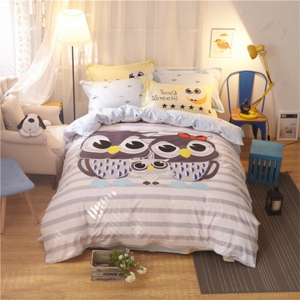 芃成家纺 40平网四件套 萌萌哒