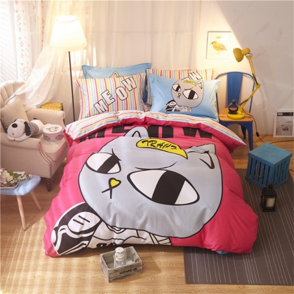芃成家纺 40平网四件套 萌萌猫