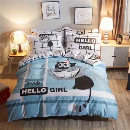 芃成家纺 40平网四件套 淘气猫