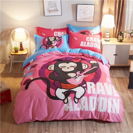 芃成家纺 40平网四件套 音乐猴