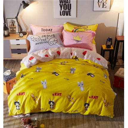 91家纺网 家纺一手货源 找家纺 （总）芃成家纺 活性磨毛混搭四件套