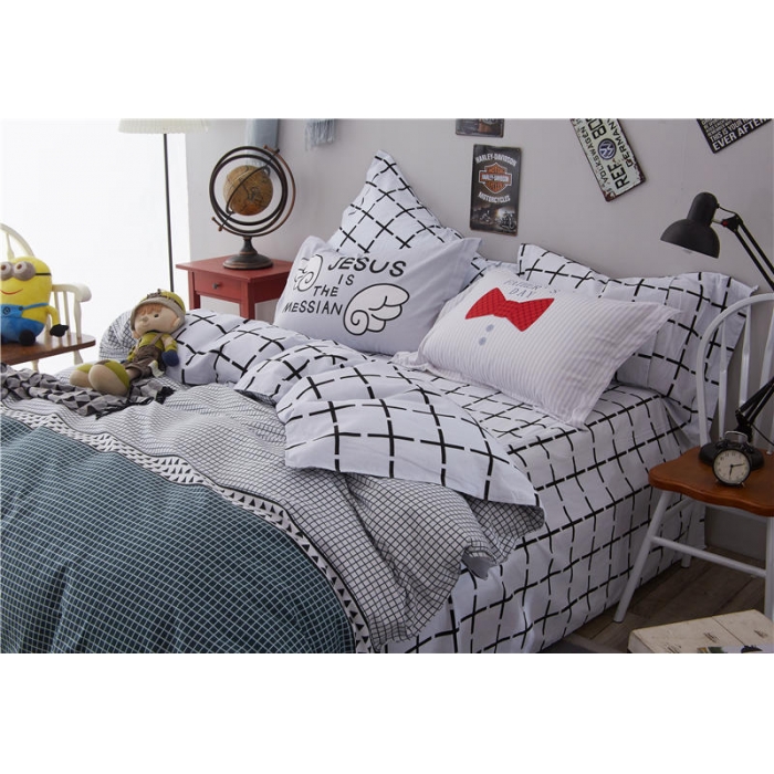 91家纺网 家纺一手货源 找家纺 芃成家纺 活性磨毛混搭四件套布拉格