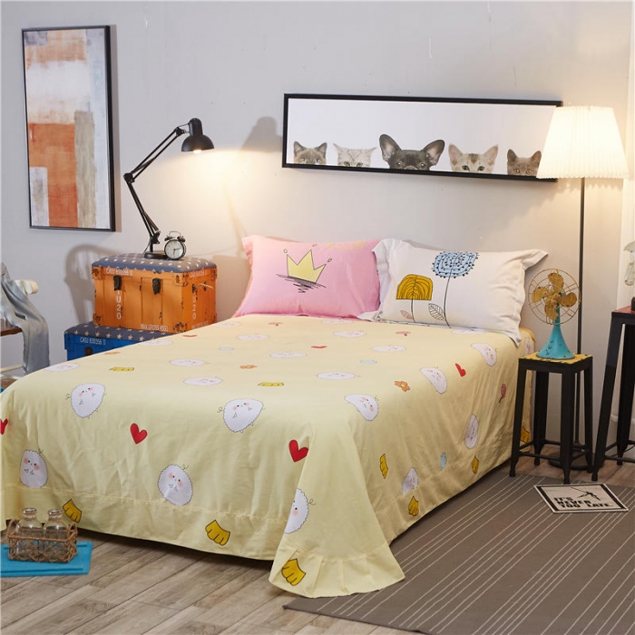 91家纺网 家纺一手货源 找家纺 芃成家纺 活性磨毛混搭四件套多彩纽扣