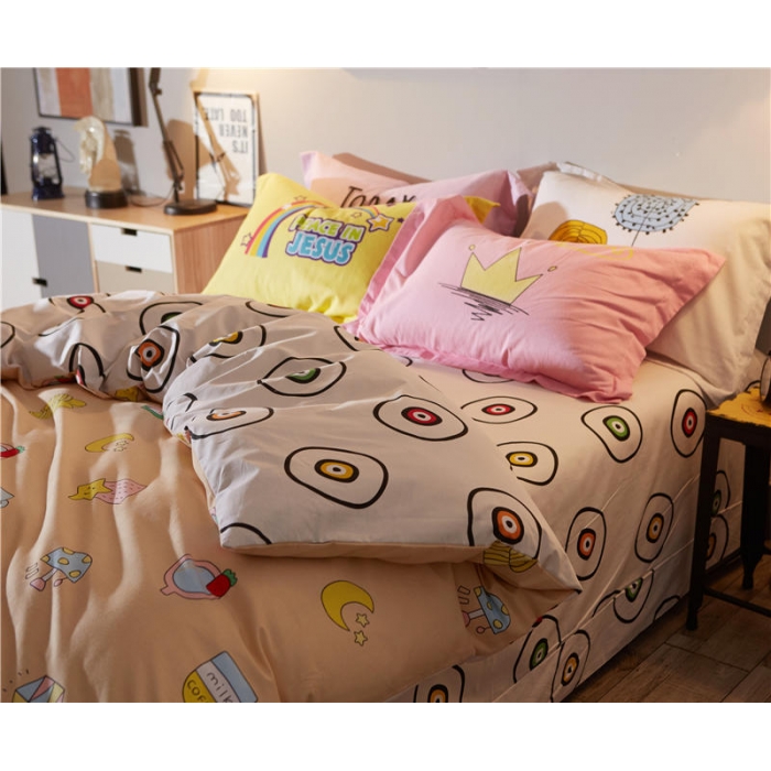 91家纺网 家纺一手货源 找家纺 芃成家纺 活性磨毛混搭四件套欢乐午夜