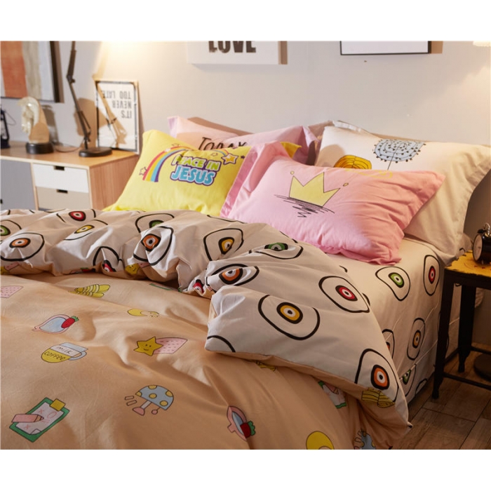 91家纺网 家纺一手货源 找家纺 芃成家纺 活性磨毛混搭四件套欢乐午夜