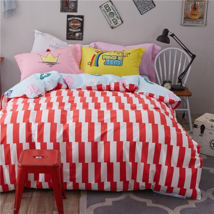 芃成家纺 活性磨毛混搭四件套简爱