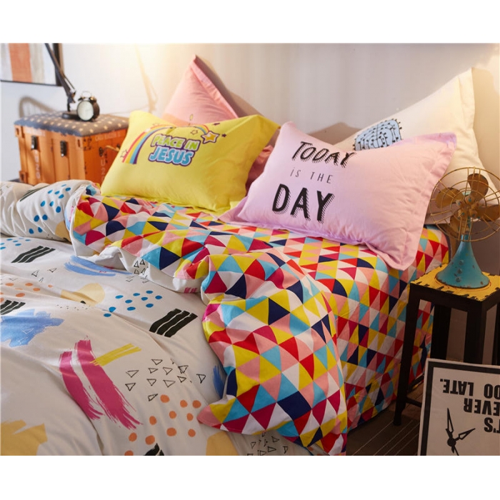 91家纺网 家纺一手货源 找家纺 芃成家纺 活性磨毛混搭四件套梦幻时光