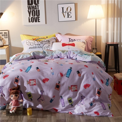 91家纺网 家纺一手货源 找家纺 芃成家纺 活性磨毛混搭四件套摩登时代