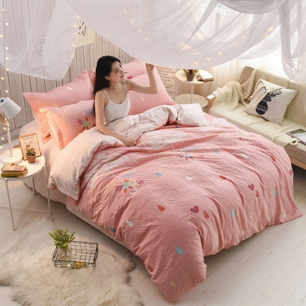 91家纺网 家纺一手货源 找家纺 （总）芃成家纺 磨毛水洗棉四件套