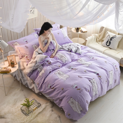 91家纺网 家纺一手货源 找家纺 （总）芃成家纺 磨毛水洗棉四件套