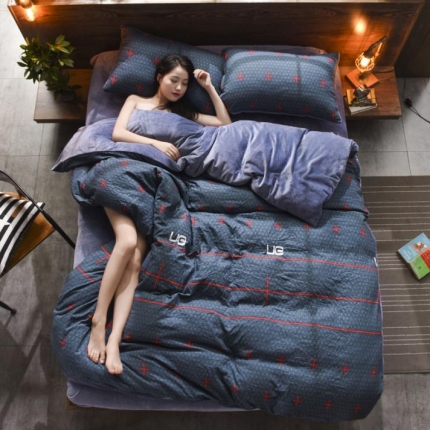 91家纺网 家纺一手货源 找家纺 （总）芃成家纺 水洗磨毛加绒四件套