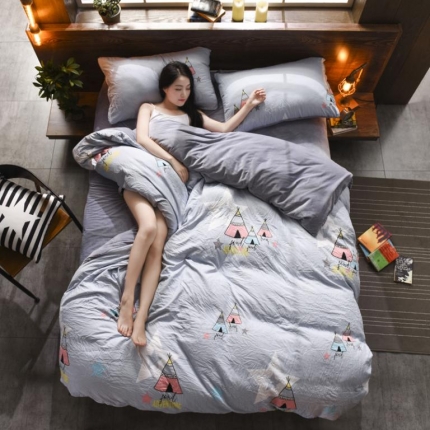 91家纺网 家纺一手货源 找家纺 （总）芃成家纺 水洗磨毛加绒四件套