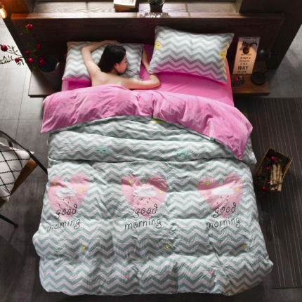 91家纺网 家纺一手货源 找家纺 （总）芃成家纺 水洗磨毛加绒四件套